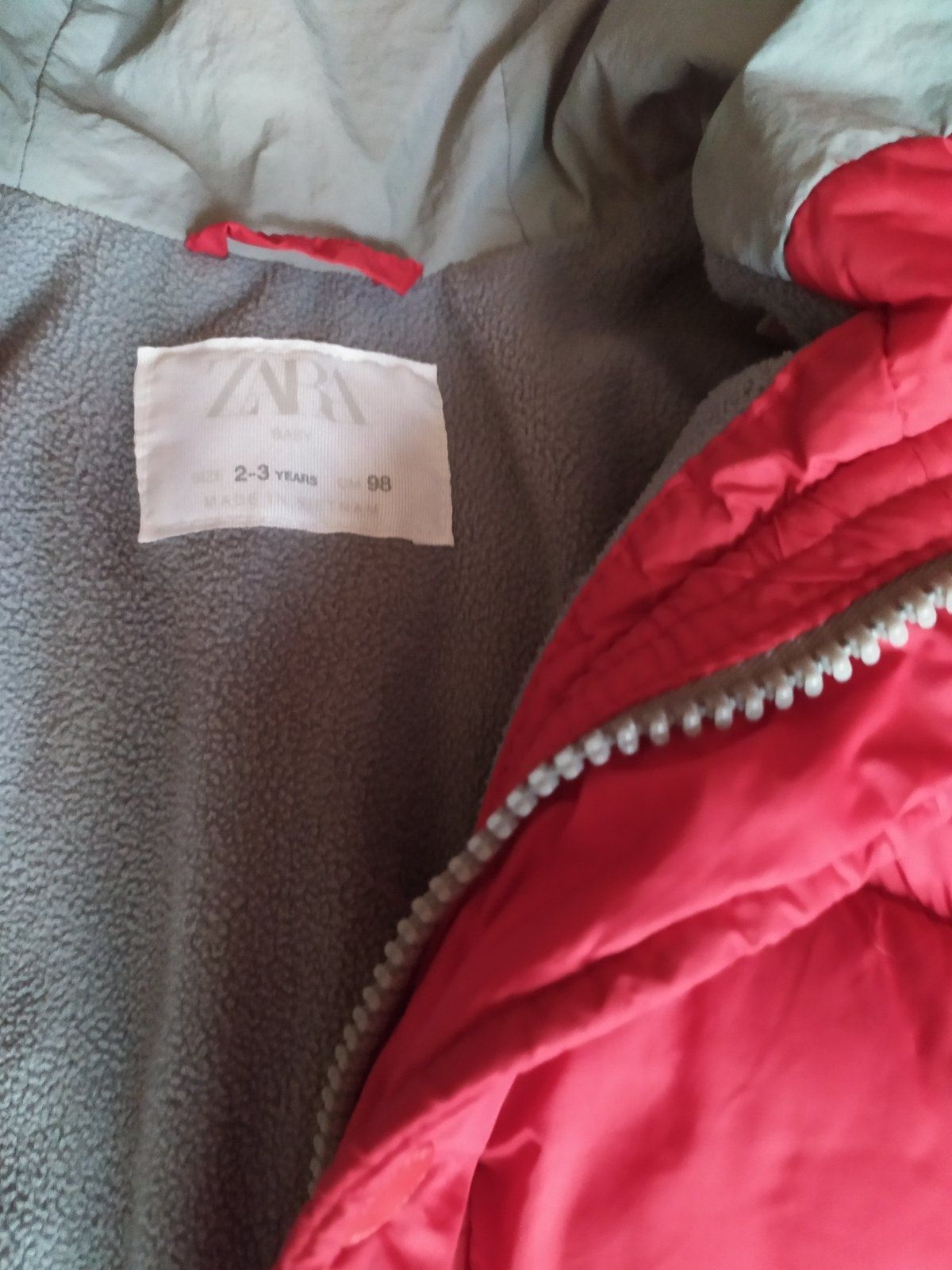 Дитяча куртка Zara, зима на хлопчика, дівчинку 2-3 роки, 98 см