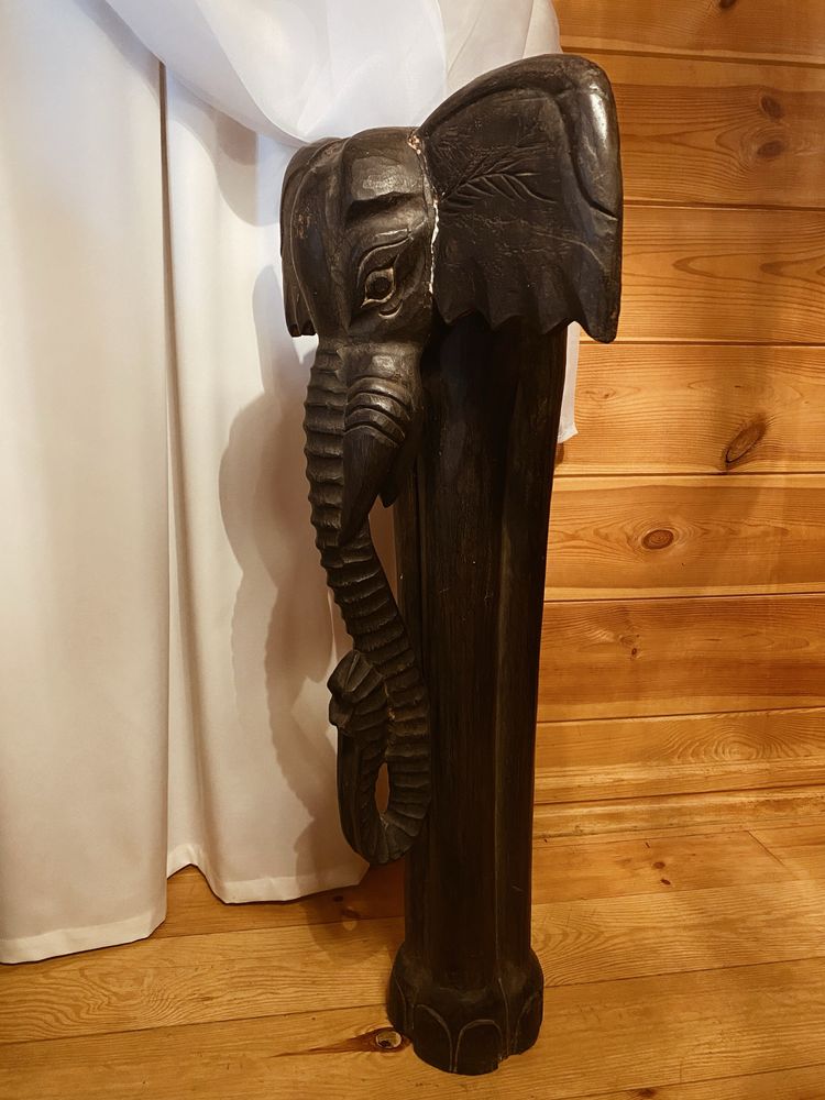 Drewniany slon, figurka, ozdoba, rzeźba