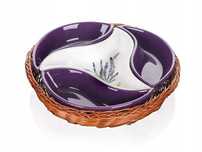 Zestaw 4 salaterek / miseczek 'Lavender' w koszyku - marki BANQUET