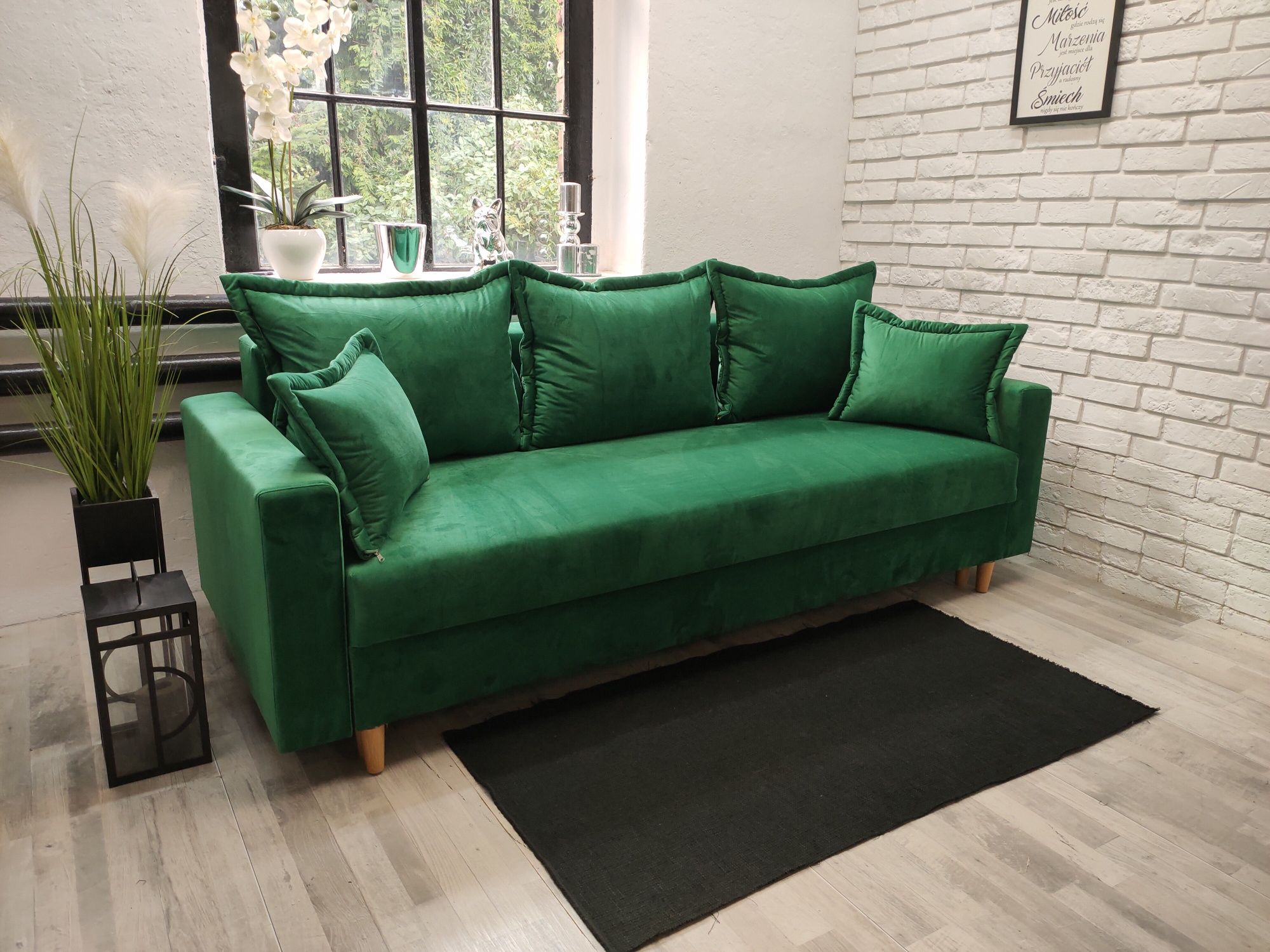 Sofa Tokio, sprężyny, welur