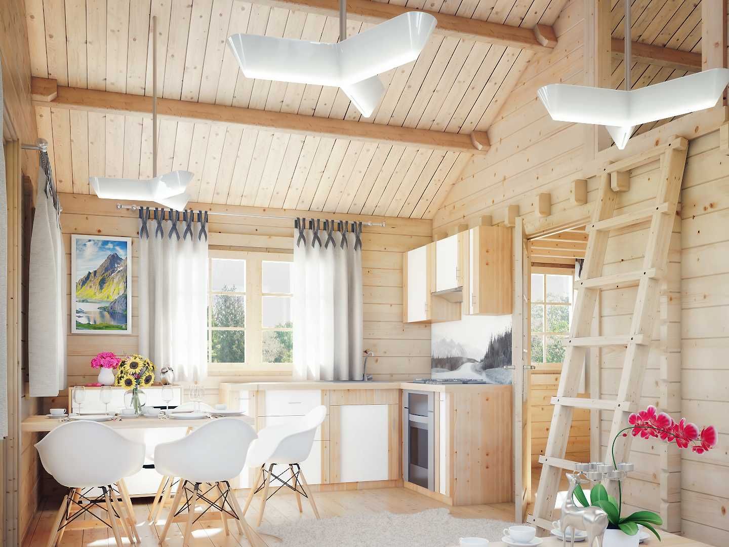 Drewniany domek letniskowy Sara 32 + 22 m2 - ROD, ośrodek wypoczynkowy