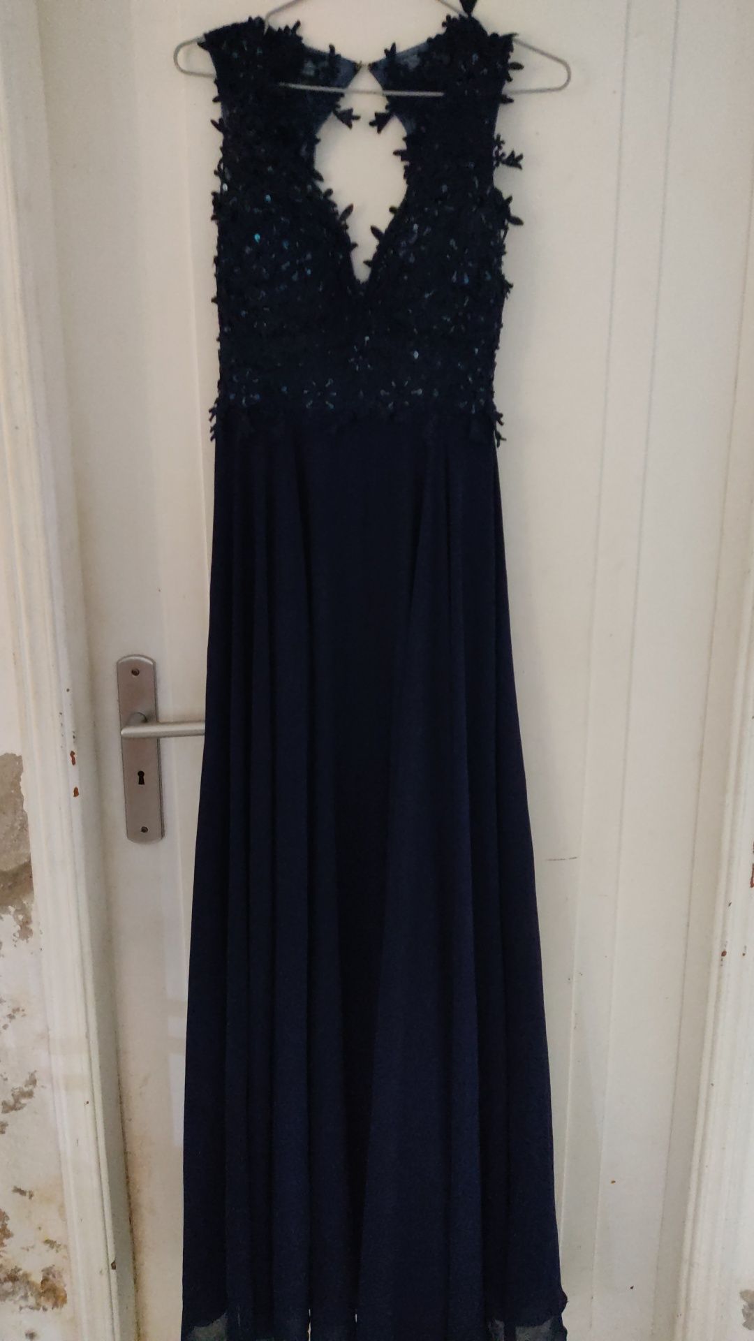 Vestido de cerimónia azul escuro (navy)