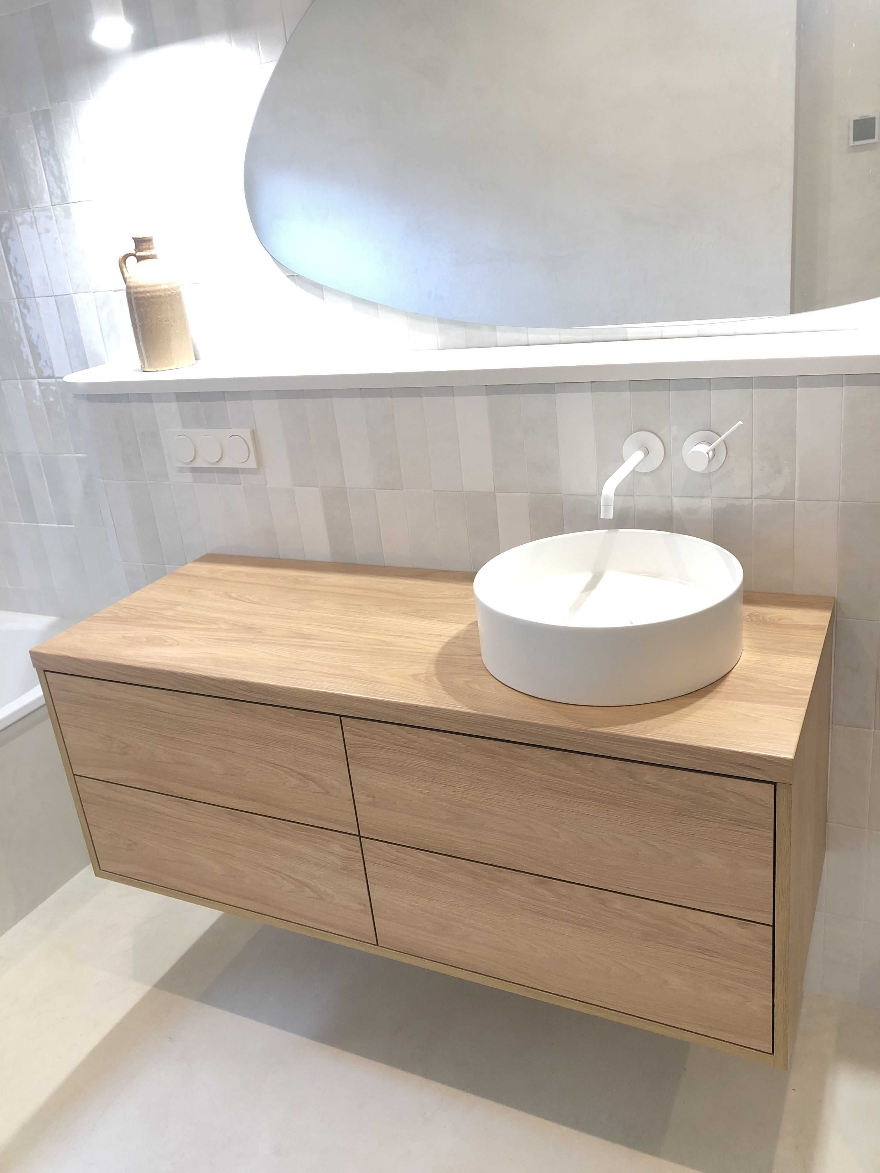 Szafka pod umywalkę BLUM + system TIP-ON - meble łazienkowe na wymiar