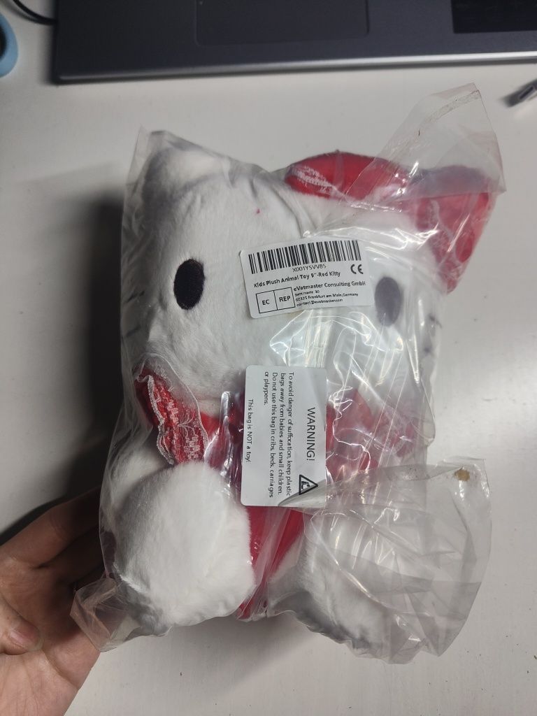 Pluszak maskotka Hello Kitty 23cm czerwona sukienka B680