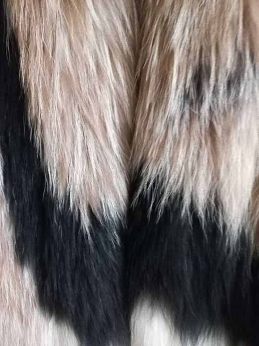 Ekstrawaganckie futro naturalne z lisa + gratis L-XXL