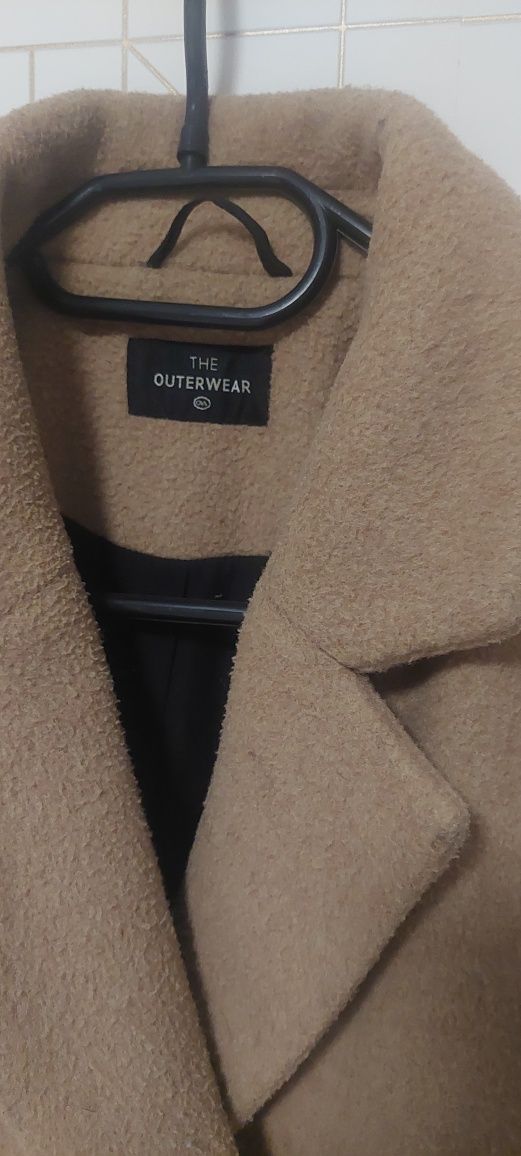 Płaszcz damski C&A r. 42/XL gruby z podszewką beżowy