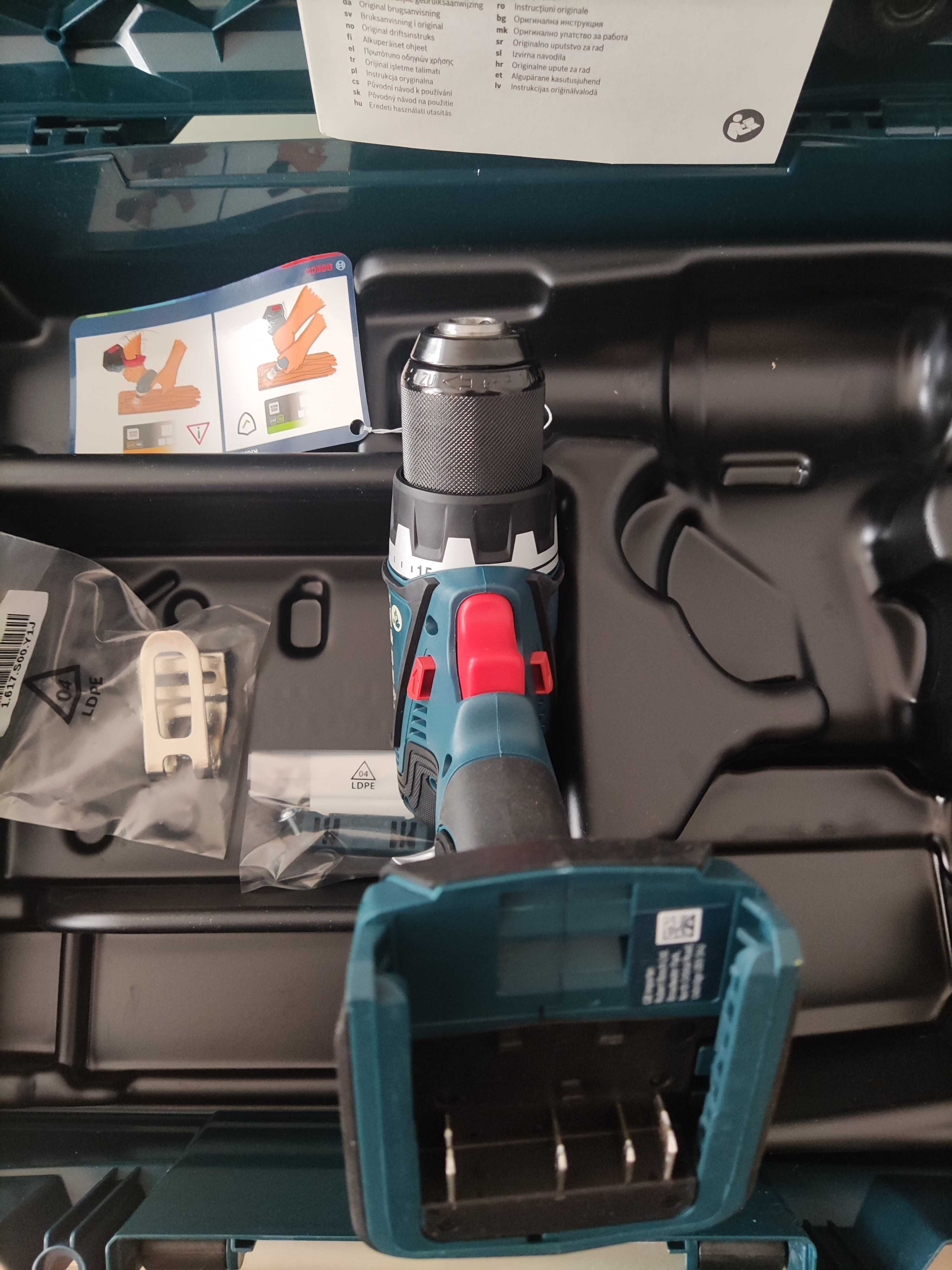 Wkrętarka Bosch GSR 18V-90C+2 aku 5.0Ah+ład+wal L-BOXX 136