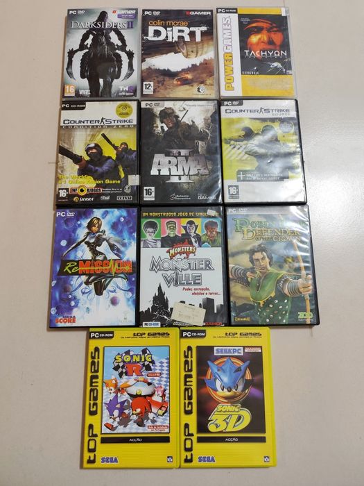 Lote de 11 jogos para PC (Darksiders II / Arma II)