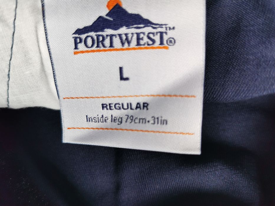 Spodnie Portwest 918S Wzmacniane po bokach, rozmiar L NOWE