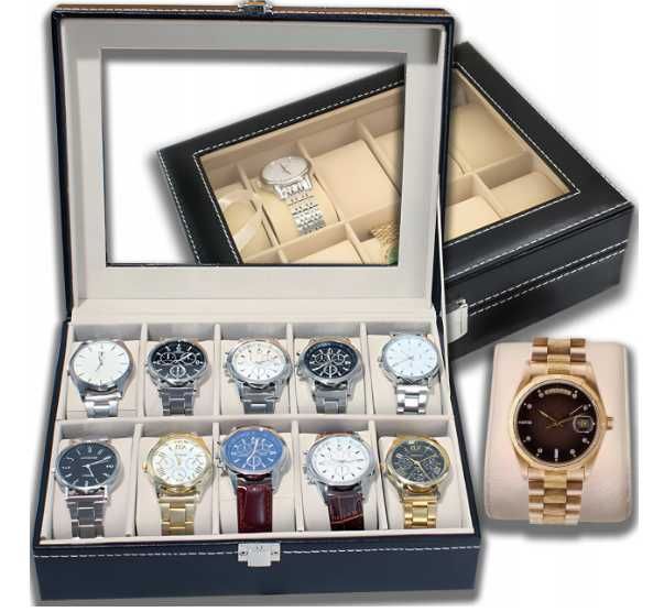 Органайзер для годинників, шкатулка для годинників 10 відділень