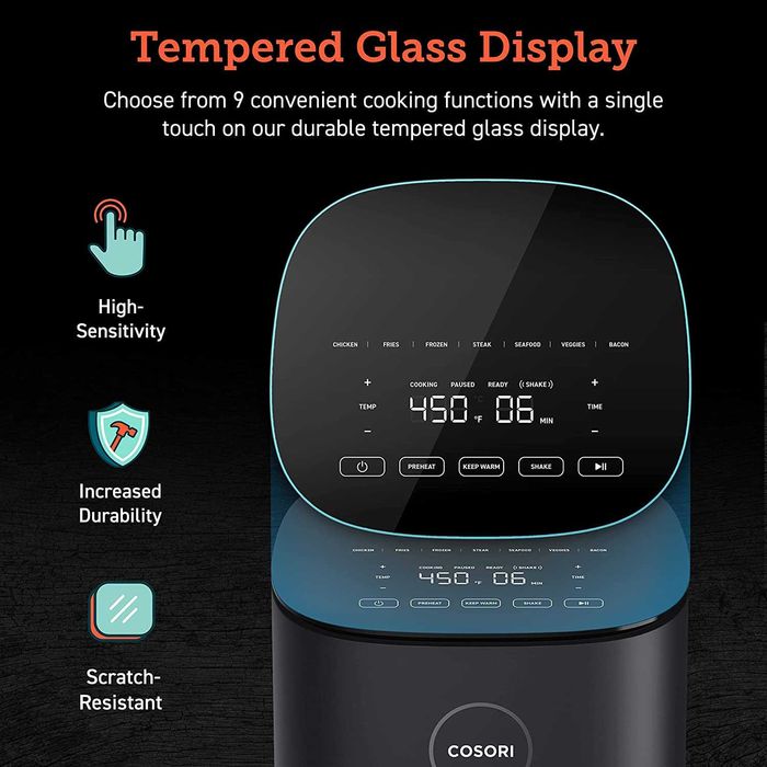 аерогриль фритюр Аерофритюрниця COSORI, 5 Qt, аерофритюрниця 9-в-1,