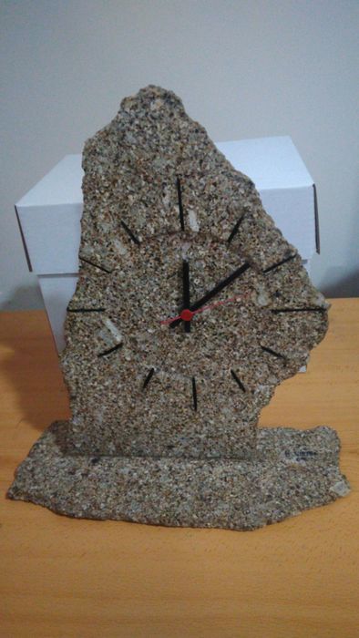 Relógio em pedra feito à mão em granito para decoração