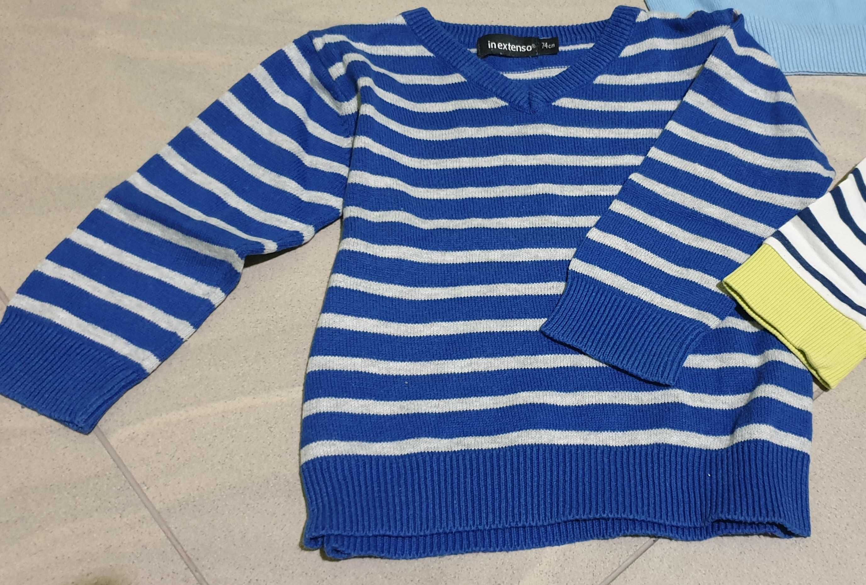 Zestaw swetrów dla chłopca r.74 3szt Zara H&M