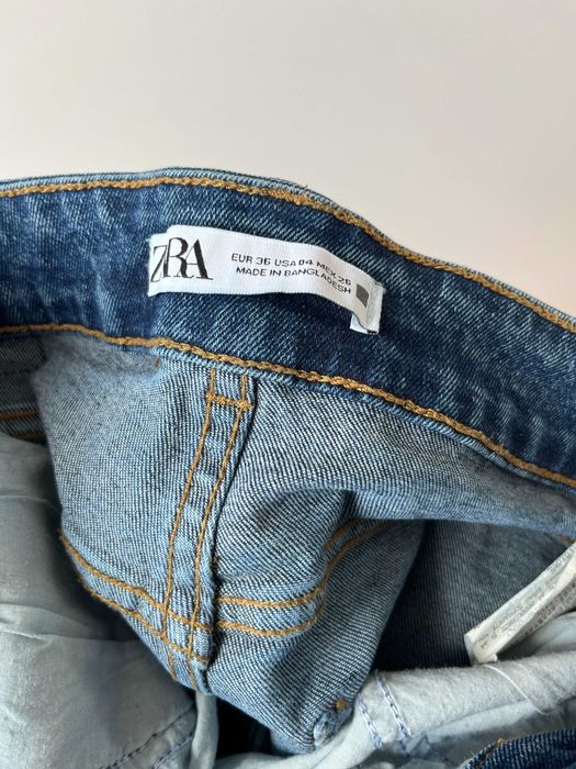 ZARA Jeansy z wysokim stanem prostymi nogawkami Rozmiar S lato casual