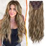 Włosy Pasma syntetyczne blond BARSDAR clip in 50 cm