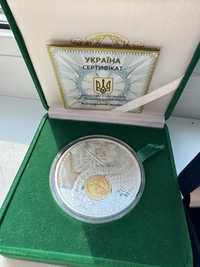 Монета Срібло Золото  Козацький човен 20 грн НБУ