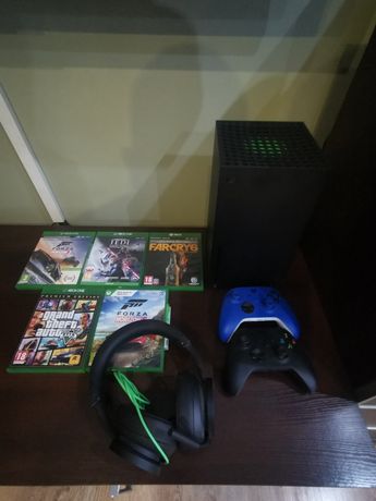 Xbox series x, zestaw 2 pady+ gry