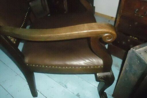 Fotel superkomfortowy-stary przedwojenny dębowy