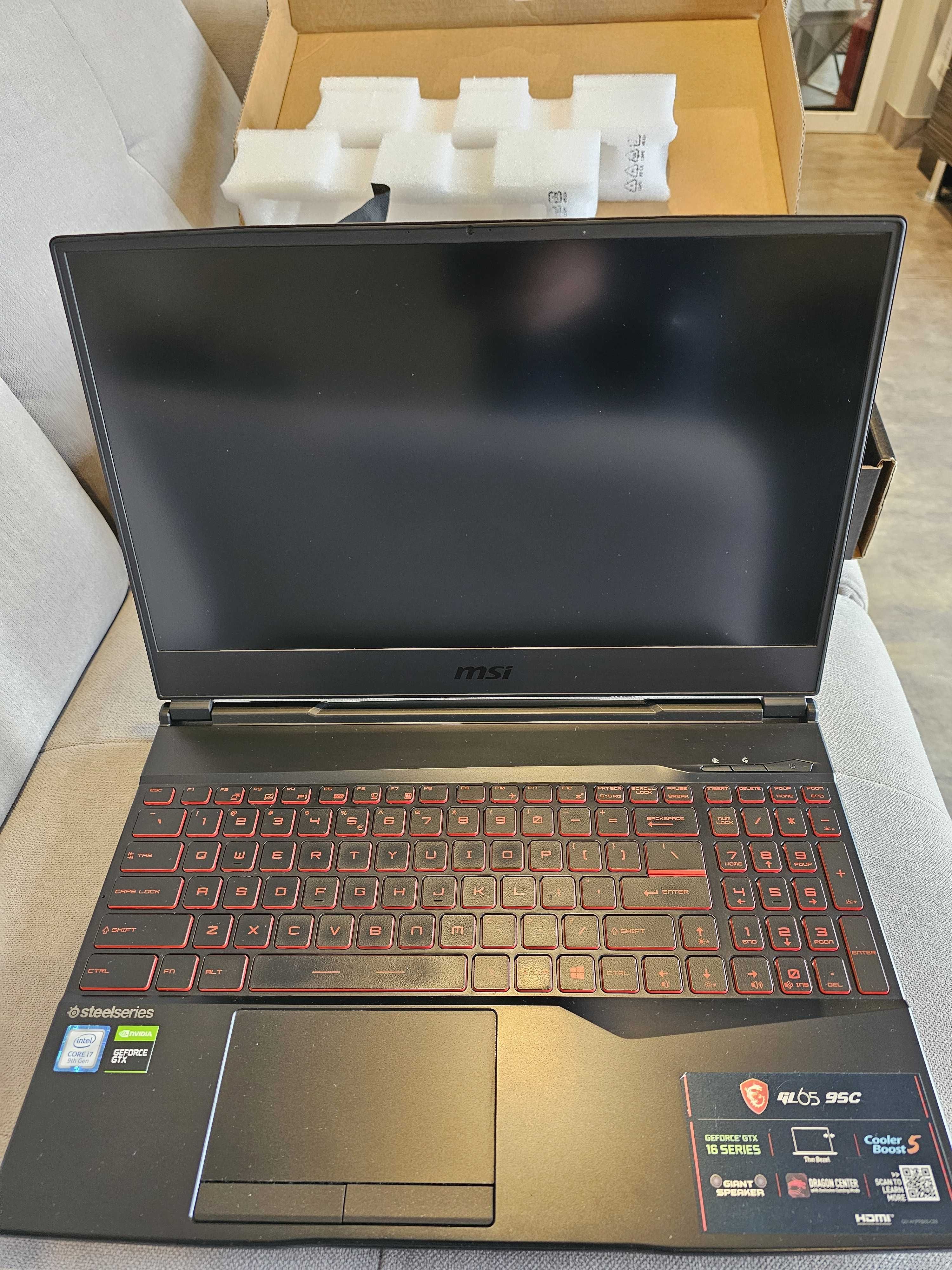 Laptop, netbook gamingowy MSI GL65 15,6" I7, 16GB, 1TB jak nowy