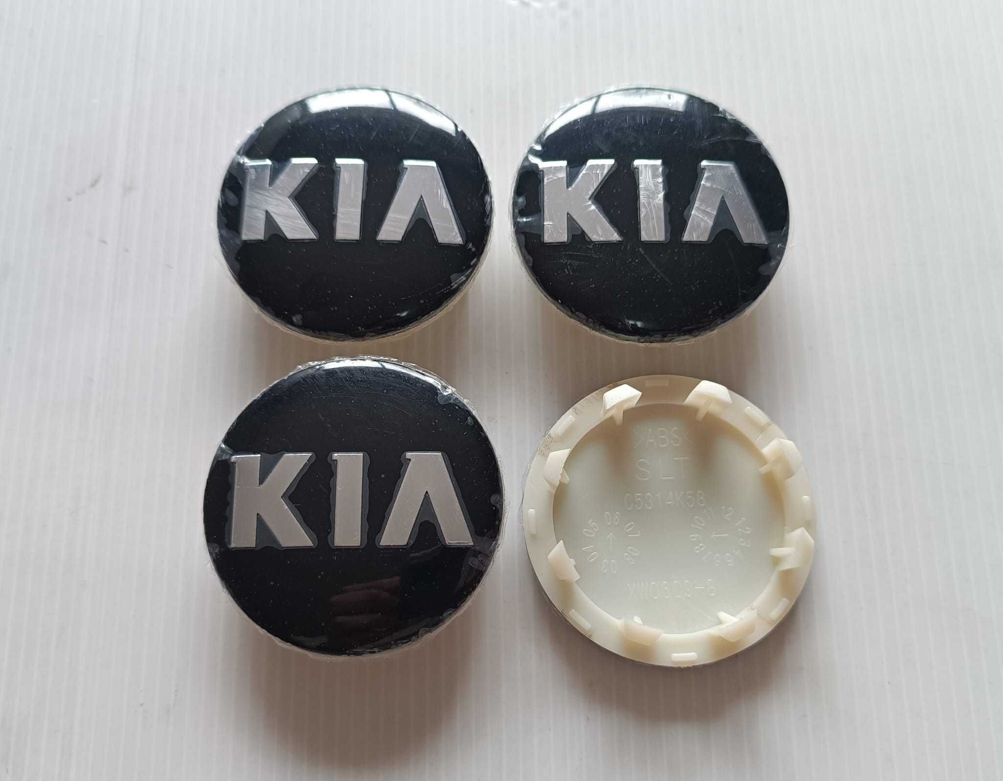 Centros/tampas de jante completos KIA com 56, 58, 60, 65 e 68 mm