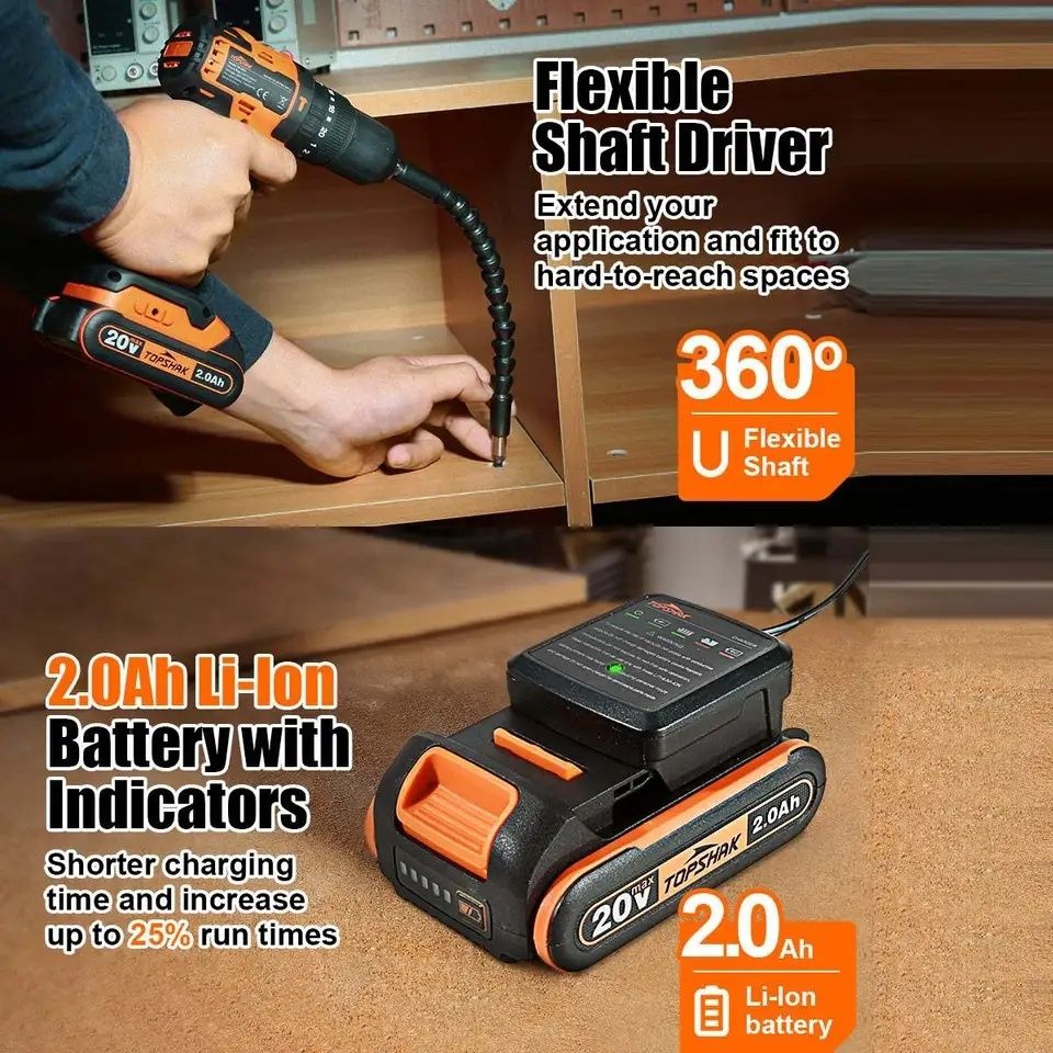 Berbequim Aparafusadora Brushless Com Bateria Mala de Transporte