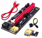 Riser 009S PCI-E 1x-16x USB3 6szt + Rozdzielacz zasilania 8 do 6+2