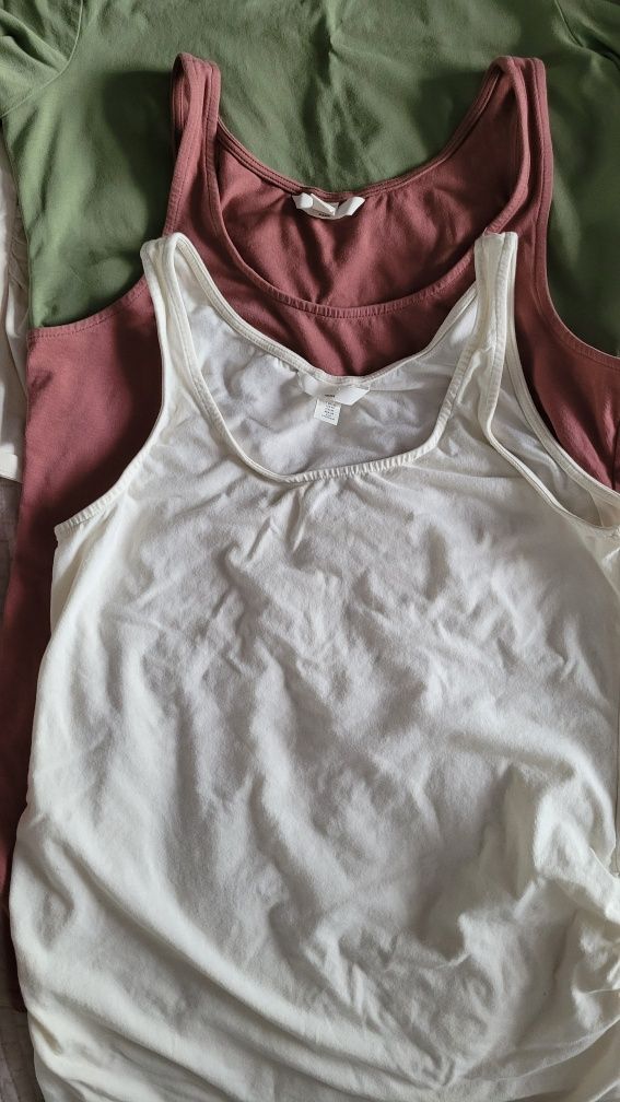 Paczka ubrań ciążowych H&M spodnie koszulki Rajstopy