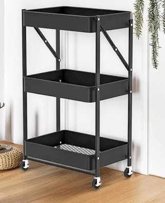 Этажерка металлическая на колесиках с 3 корзинами. Тележка. Візок.
