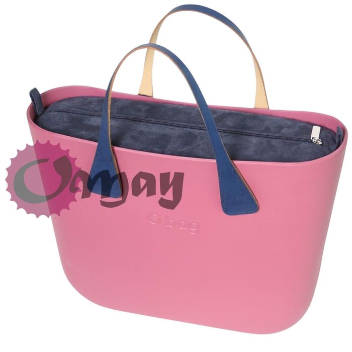 Granatowy organizer OBAG MINI eko zamsz 2 kieszenie wkład OMAY