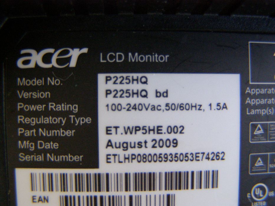 Acer P225HQ---разборка