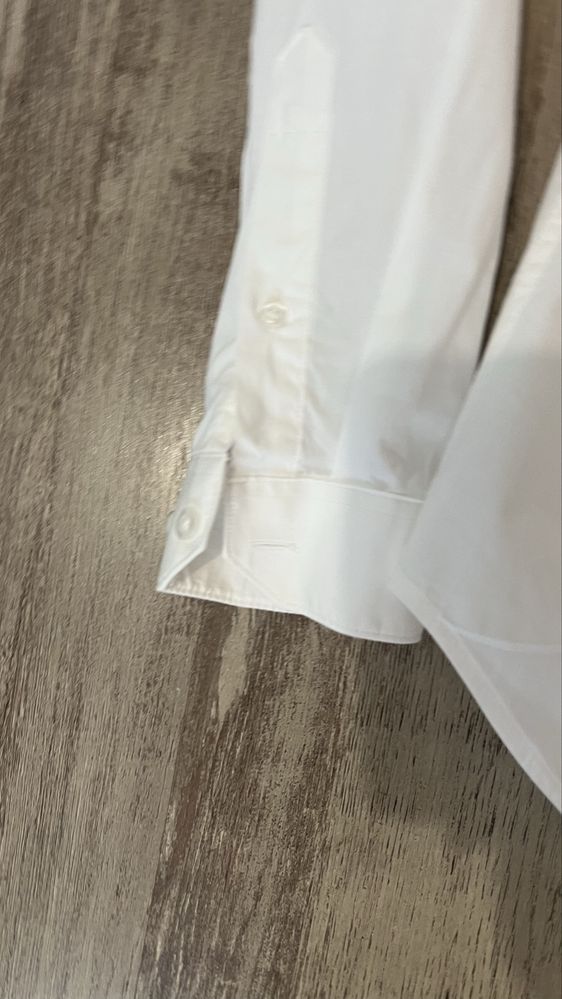 Biała Koszula galowa męska Slim fit chłopiec 170 cm