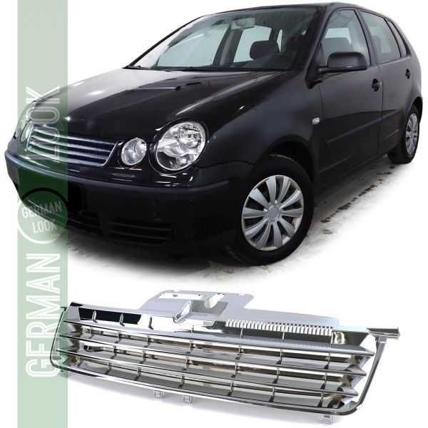 Grelha desportiva sem emblema cromado para VW Polo 9N de 01 a 05