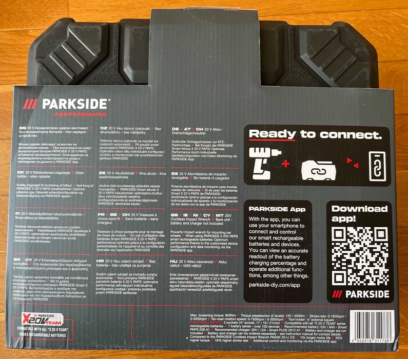 Klucz udarowy Parkside Performance PPDSSA 20v - 600Nm absolutna NOWOŚĆ