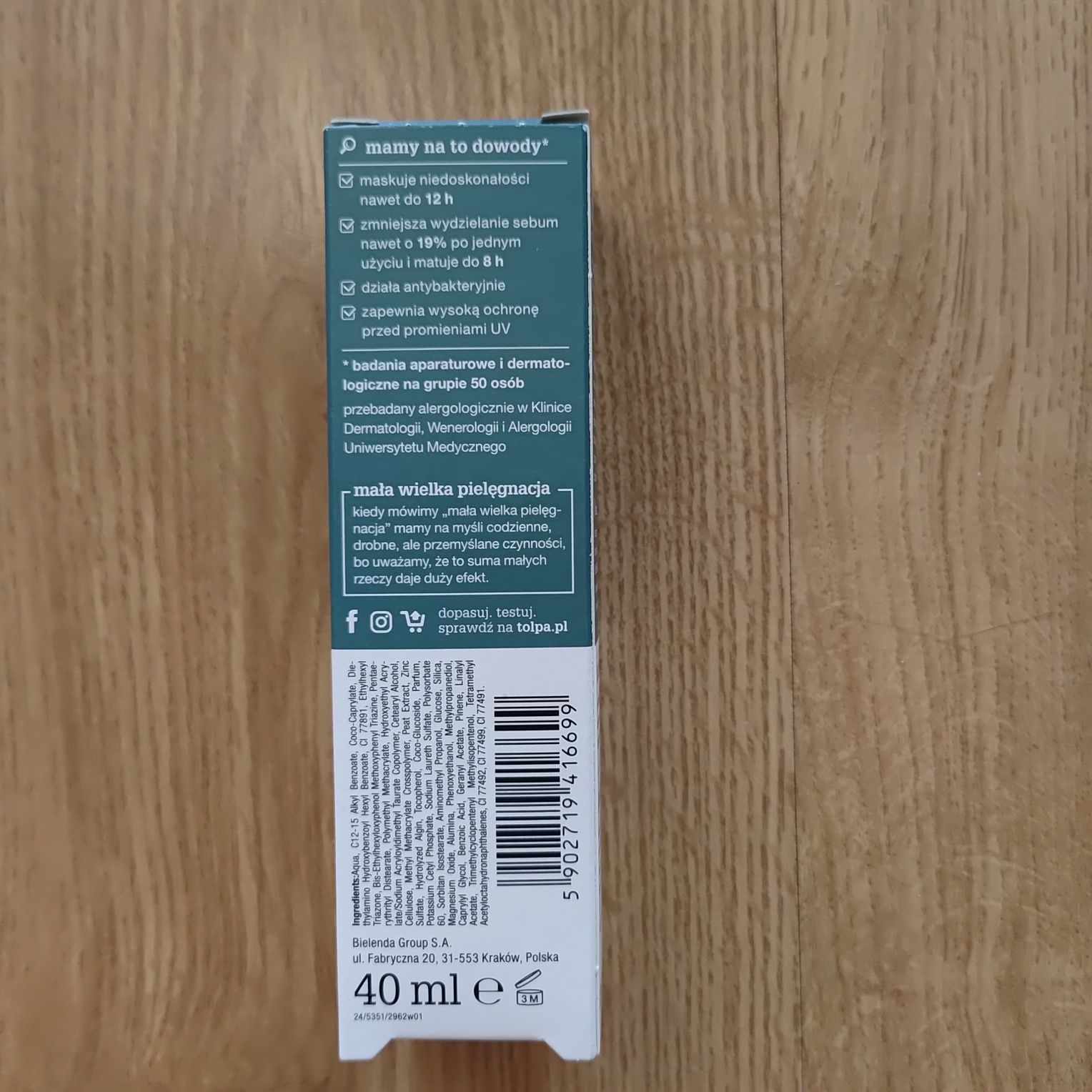 Tołpa Dermo face sebio BB matujący krem korygujący 40 ml