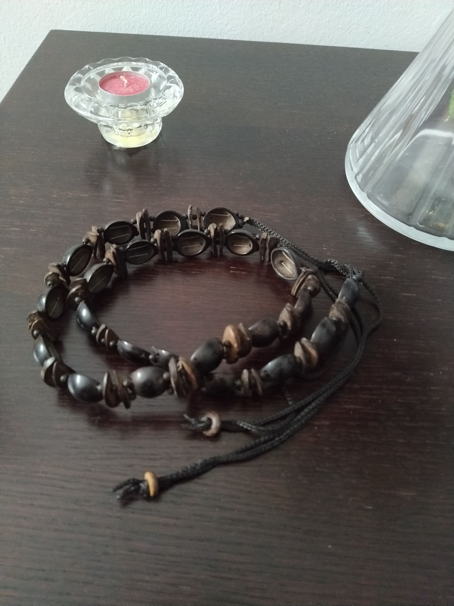 Cinto preto e castanho estilo étnico, original