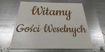 Tabliczka Witamy  Gości weselnych ślub biała 50x37 powitalna