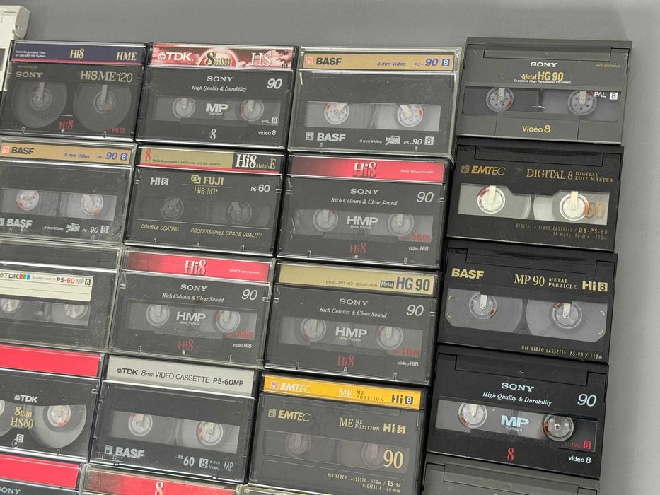 Mega Zestaw Kaset Video8 Hi8 Digital8 Kaseta x36