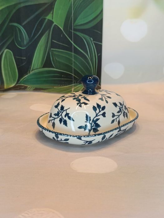 Maselniczka ceramika Bolesławiec pół kostki masła