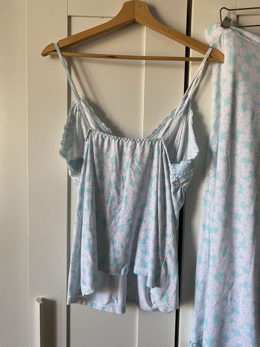 Pizama dwuczęściowa spodnie i top wygodna piżama romantyczna