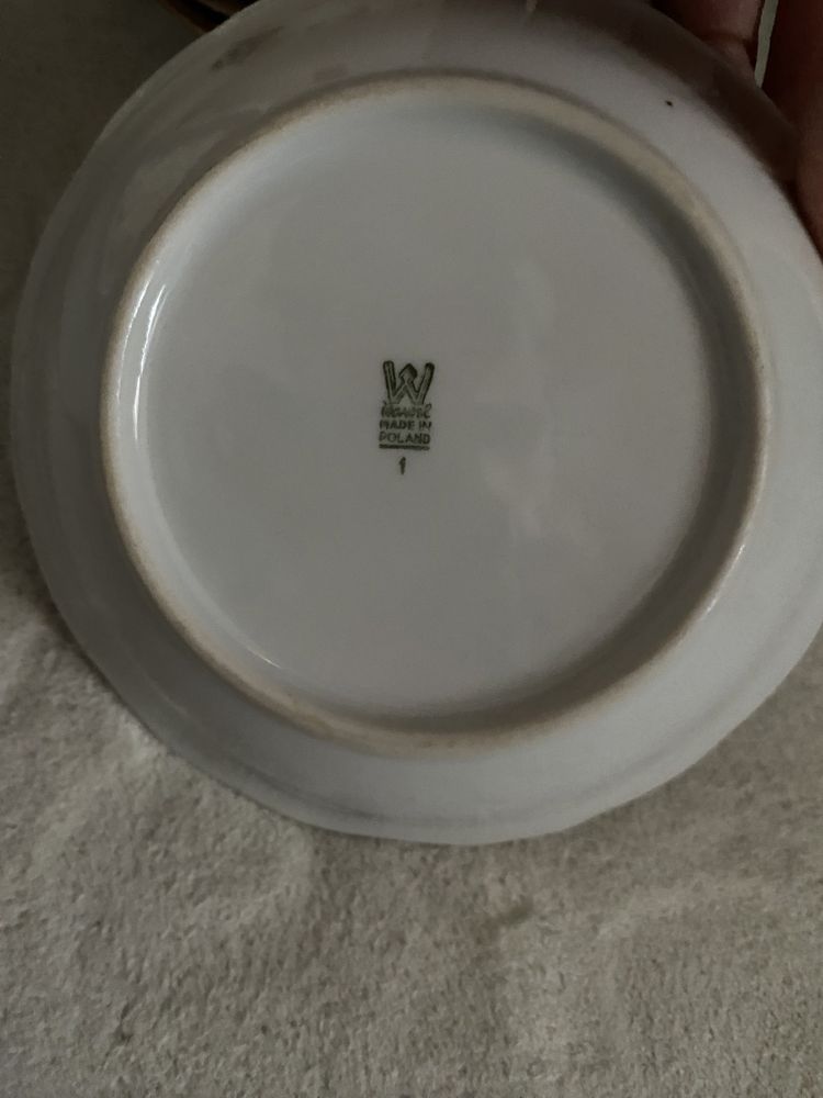 Zestaw talerzyki antyk stara porcelana talerz Wawel prl vintage retro