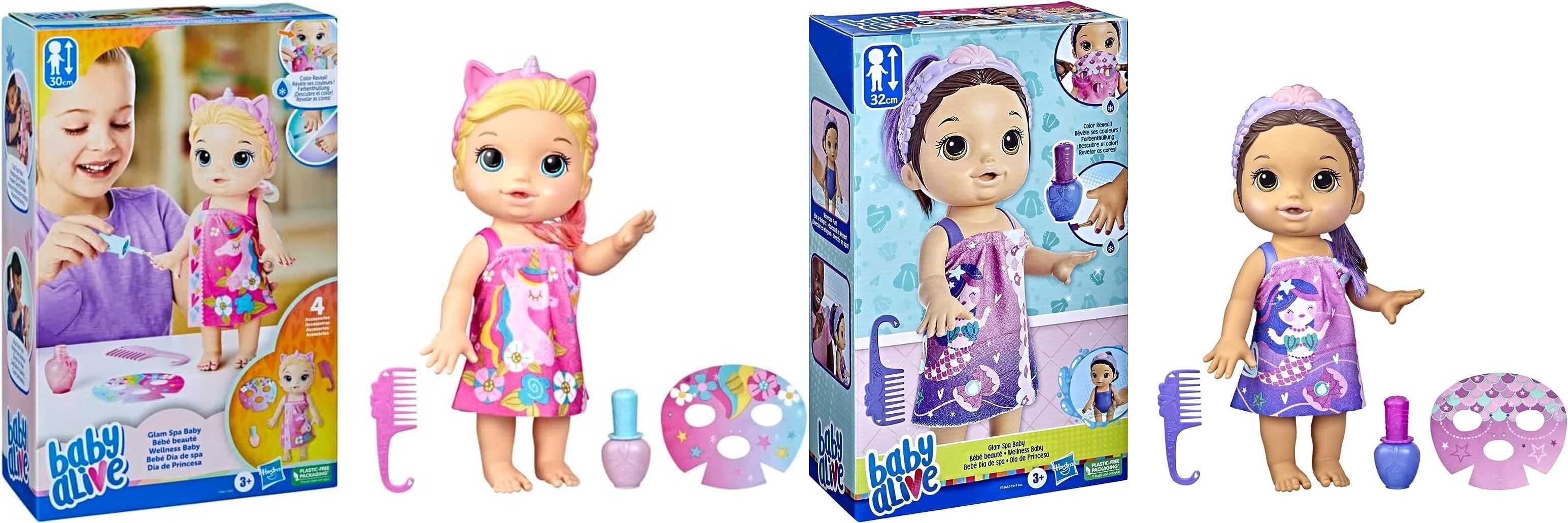 Лялька Baby Alive Glam Spa Baby Doll Blonde Єдиноріг бебі аліве Hasbro