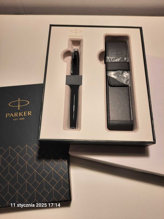 Parker Pióro Czarne + etui