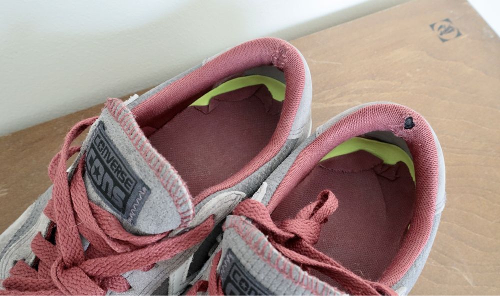 Ténis Converse Cons Trapasso Pro II Grey/Red Suede Camurça