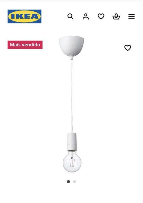 2 Candeeiros suspensos Sunneby