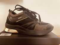 Sneakersy 39 Liu Jo brązowe czarbe logowane