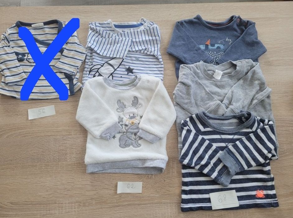 Zestaw Bluzki i sweterek 56, 62, 68