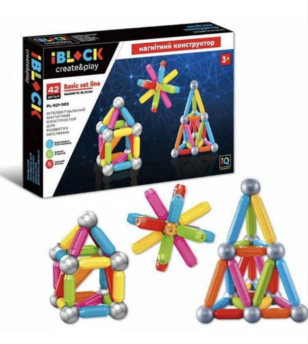 Магнітний конструктор Iblock 42 дет. 912-363