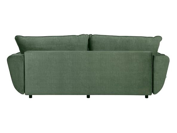 sofa trzyosobowa Sarius rozkładana z pojemnikiem welurowa zielona
