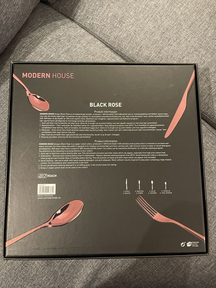 Набор столовых приборов Black rose Modern house