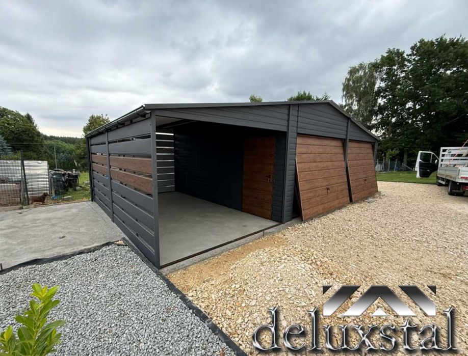 Garaze blaszane garaz 9,5x6 Poziom Wiatka